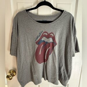 Old Navy Rolling Stones Crop Tee